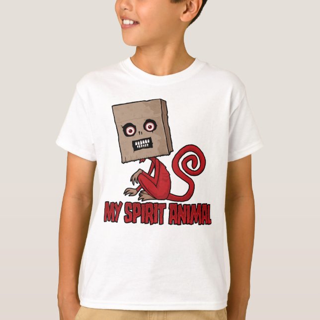 Manischer Maskierter Monkey-Geist-Tier T-Shirt (Vorderseite)