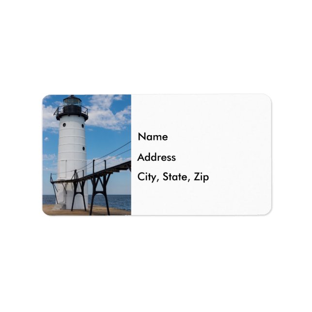 Manistee Lighthouse Address Label Adressaufkleber (Vorne)
