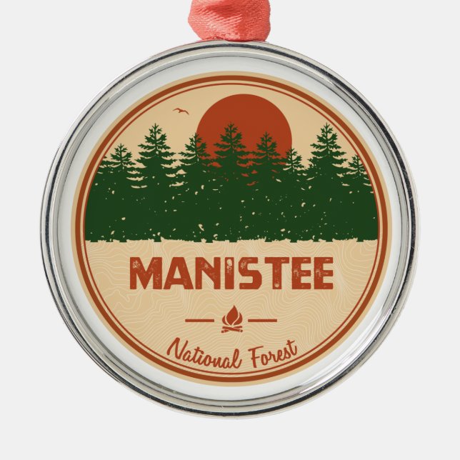 Manistee National Forest Ornament Aus Metall (Vorne)