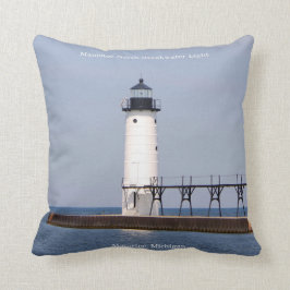 Manistee North Pierhead Helles Quadrat Kopfkissen Kissen