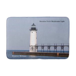 Manistee North Pierhead Light bathmat Badematte