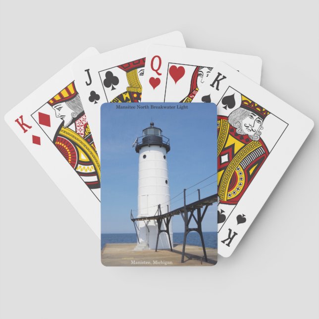 Manistee North Pierhead Light hohe Spielkarten (Rückseite)