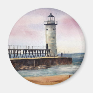 Manistee North Pierhead Light Magnet