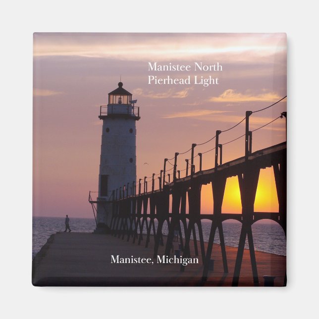 Manistee North Pierhead Light-Magnet Magnet (Vorne)