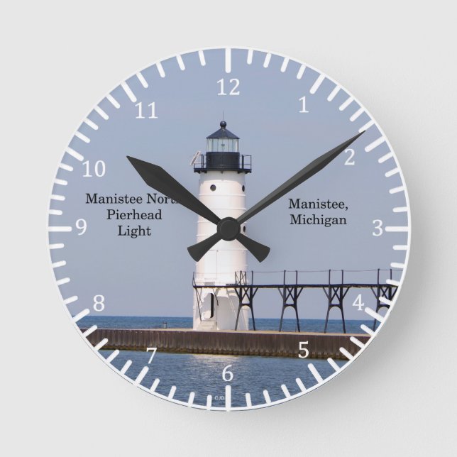 Manistee North Pierhead Light Uhr (Vorderseite)