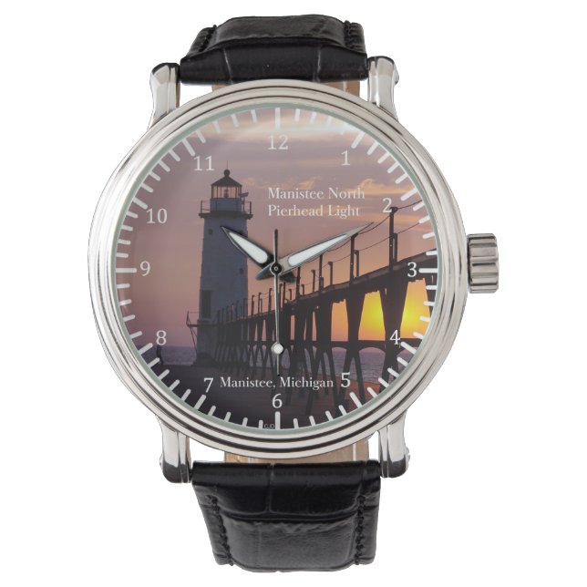 Manistee North Pierhead Light watch Armbanduhr (Vorderseite)