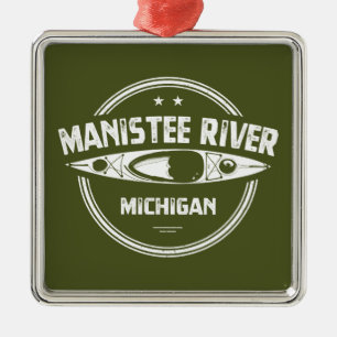 Manistee River, Michigan Ornament Aus Metall