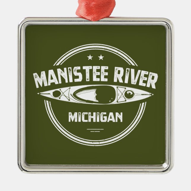 Manistee River, Michigan Ornament Aus Metall (Vorne)