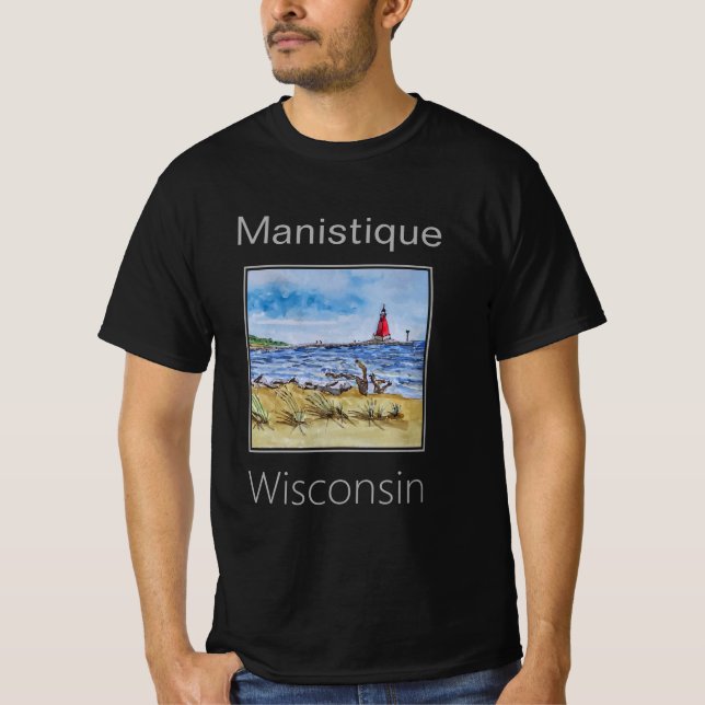 Manistique East Breakwater Light, Michigan T-Shirt (Vorderseite)