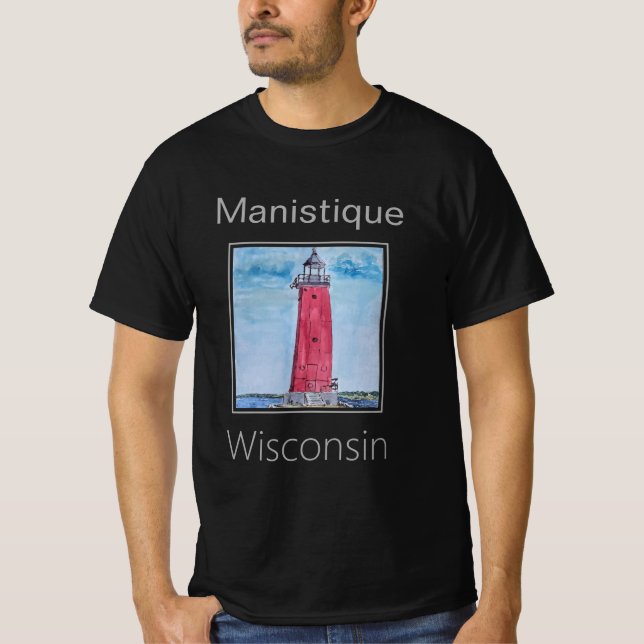 Manistique East Breakwater Light, Michigan T-Shirt (Vorderseite)