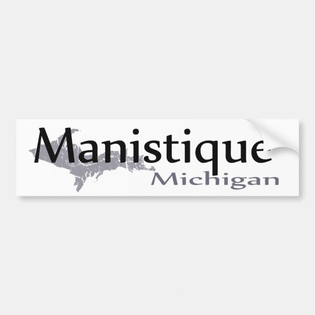Manistique Michigan Autoaufkleber (Vorne)