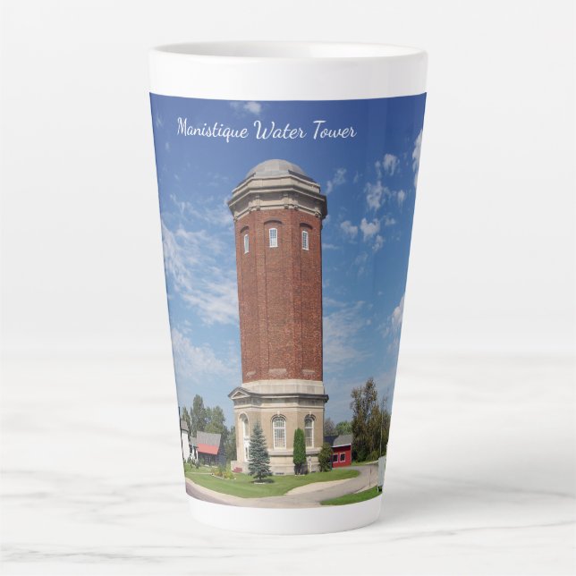Manistique Wasserturm Milchtasse (Vorderseite)