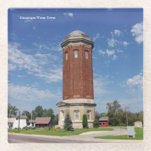 Manistique Water Tower Glas Untersetzer