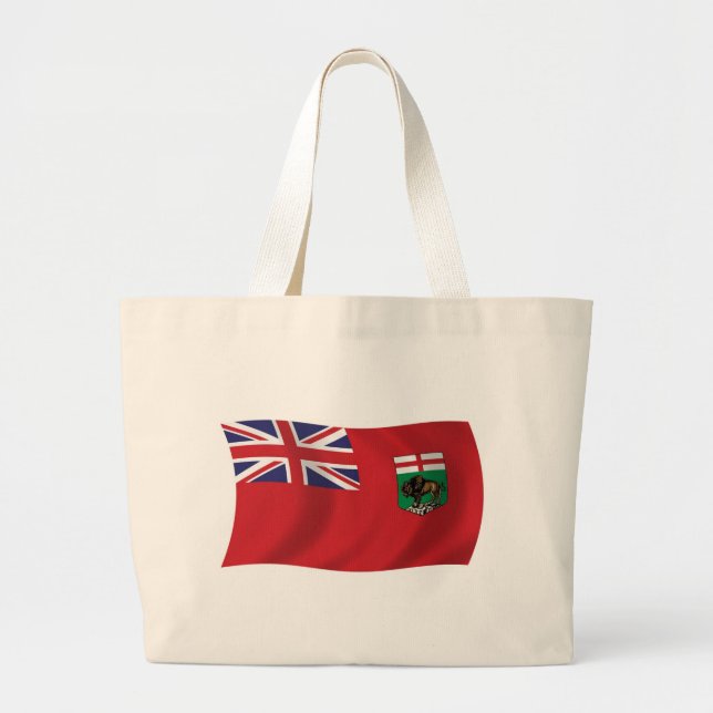 Manitoba Flag Tote Bag Jumbo Stoffbeutel (Vorne)