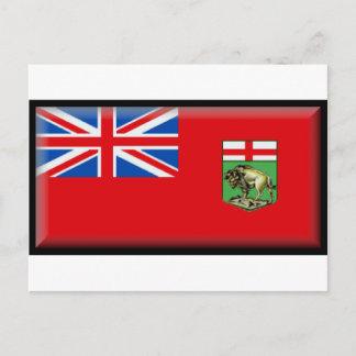 Manitoba-Flagge Postkarte