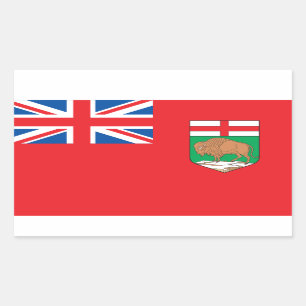 Manitoba-Flagge Rechteckiger Aufkleber