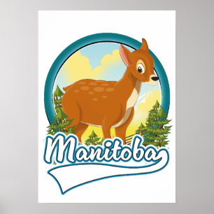 Manitoba Kanada Reise Logo Poster