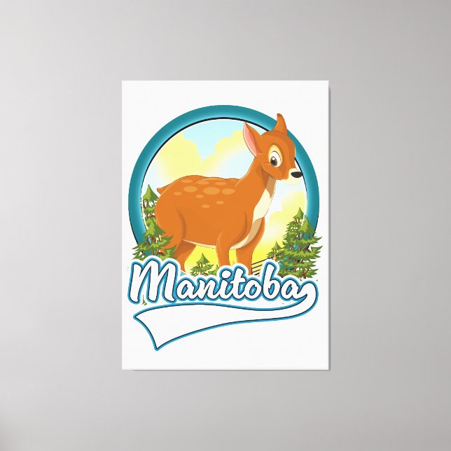 Manitoba Kanada Reiselogo Leinwanddruck (Vorderseite)