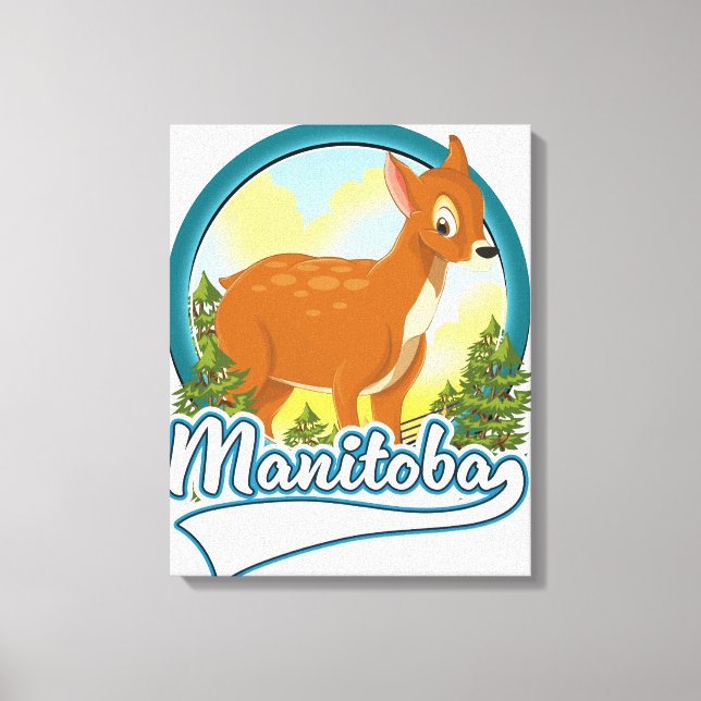 Manitoba Kanada Reiselogo Leinwanddruck (Vorderseite)