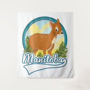 Manitoba Kanada Reiselogo Wandteppich