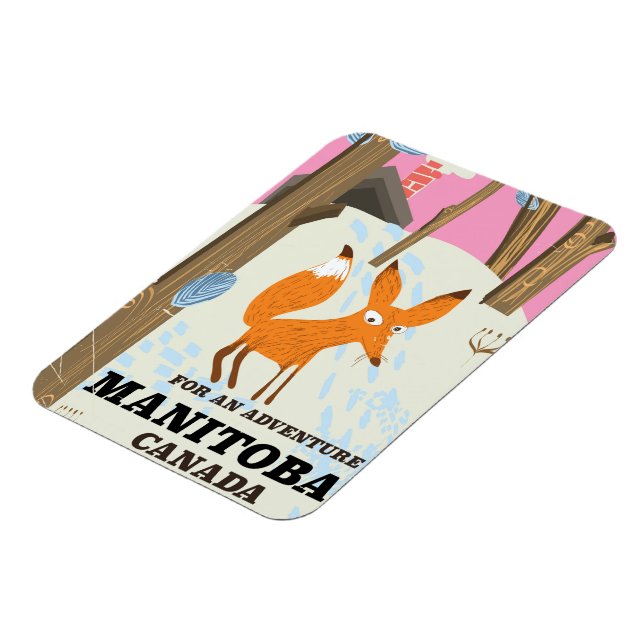 Manitoba Kanada Vintages Reiseplakat Magnet (Linke Seite)