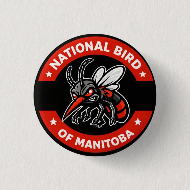 Manitoba National Bird Pin Button (Vorderseite)