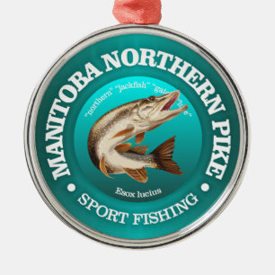 Manitoba Pike Fishing Ornament Aus Metall