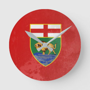Manitoba Runde Wanduhr
