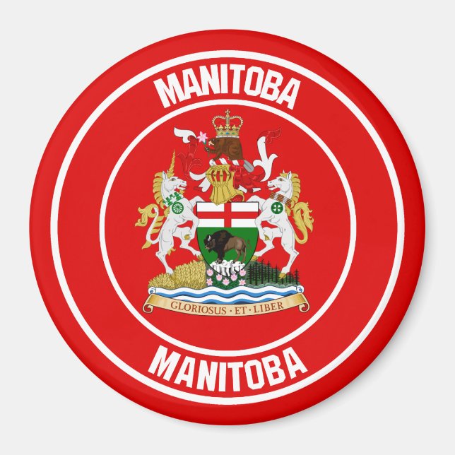 Manitoba RundEmblem Magnet (Vorne)