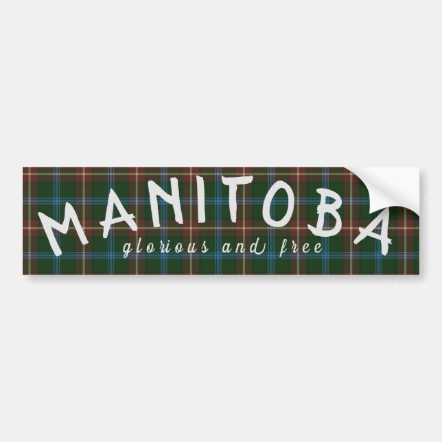 Manitoba Tartan Autoaufkleber (Vorne)