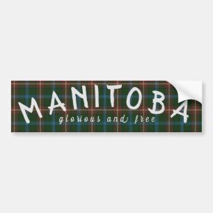 Manitoba Tartan Bumper Sticker Autoaufkleber