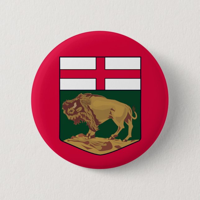 Manitoba-Wappen - KANADA Button (Vorderseite)