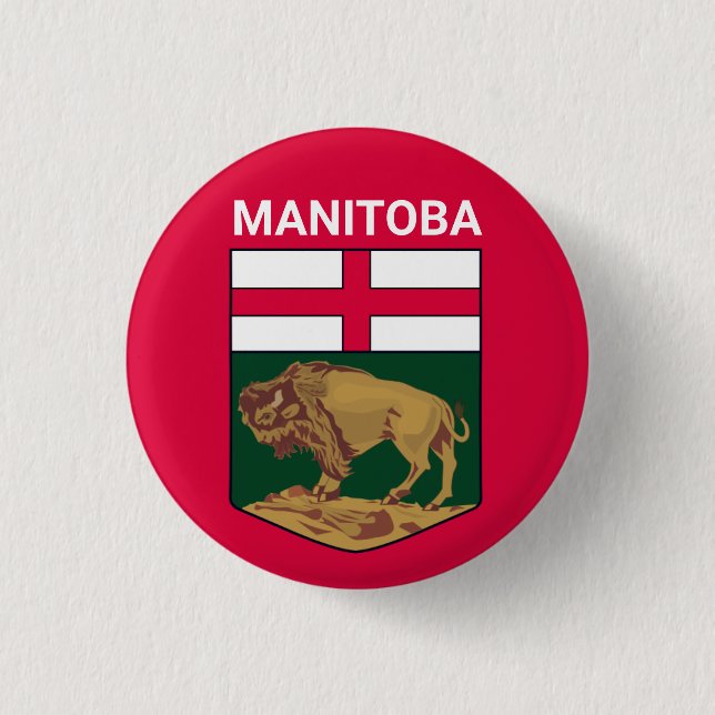 Manitoba-Wappen - KANADA Button (Vorderseite)
