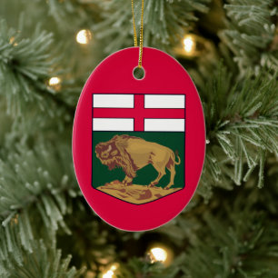 Manitoba-Wappen - KANADA Keramik Ornament