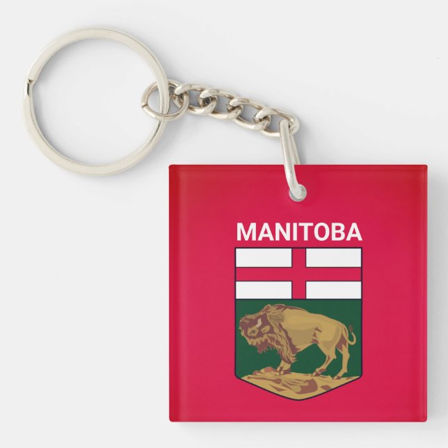 Manitoba-Wappen - KANADA Schlüsselanhänger (Vorderseite)