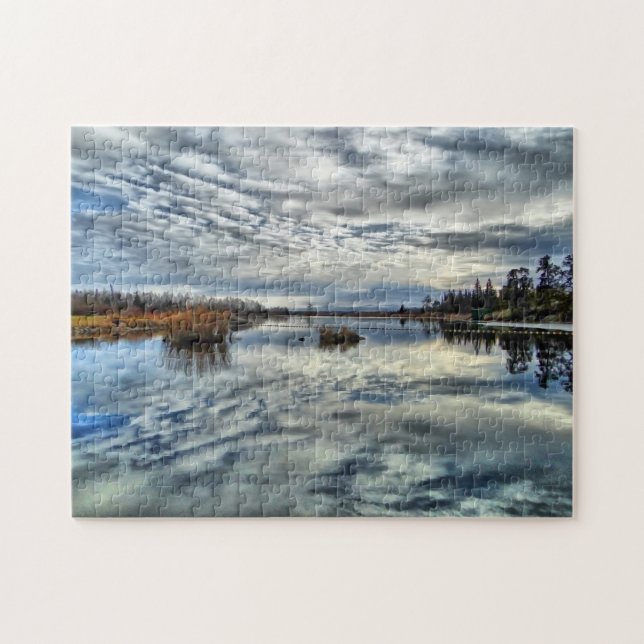 Manitoba Wasserstraßen Reflektionspuzzle Puzzle (Horizontal)