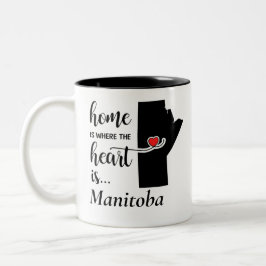 Manitoba Zuhause ist das Herz Zweifarbige Tasse