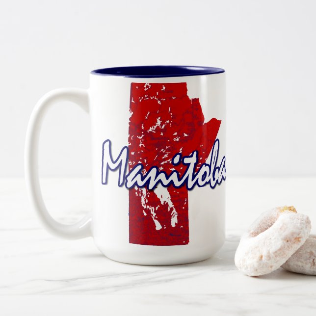 Manitoba Zweifarbige Tasse (Mit Donut)