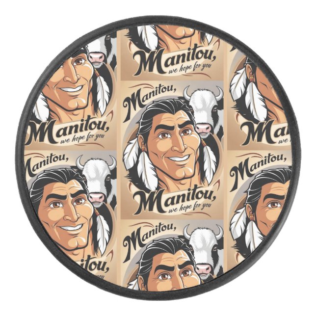 Manitou Eishockey Puck (Vorderseite)