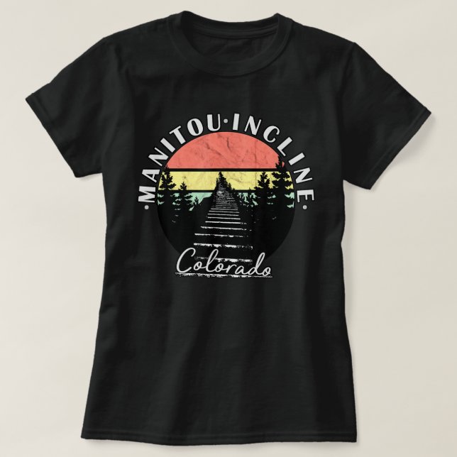 Manitou Incline Colorado Olivenweg T-Shirt (Design vorne)