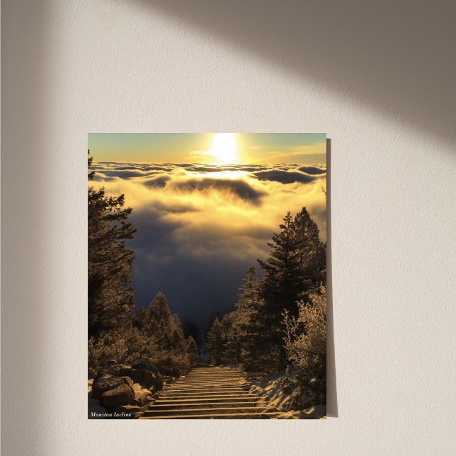Manitou Incline Sonnenaufgang über den Wolken Fotodruck (Von Creator hochgeladen)