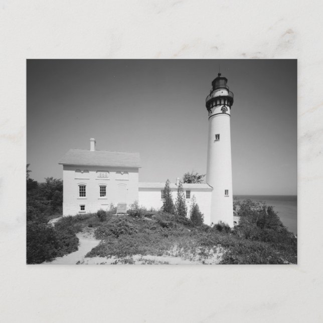 Manitou Island Lighthouse Postkarte (Vorderseite)