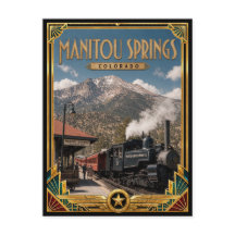 Manitou Springs Colorado Vintage Art Deco Golden