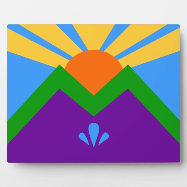 Manitou Springs Flag Plaque Fotoplatte (Vorderseite)