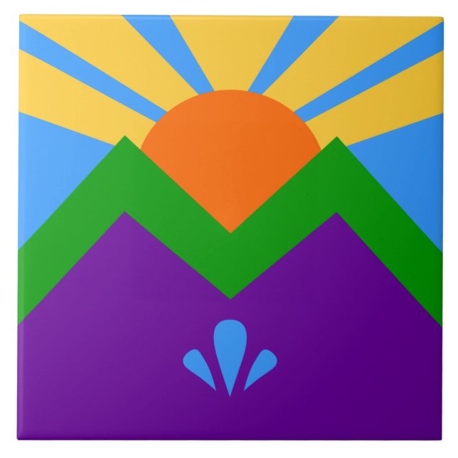 Manitou Springs Flag Tile Fliese (Vorderseite)