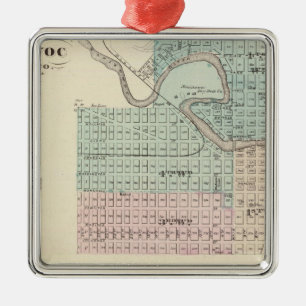 Manitowoc, Sheboygan und Hilbert, Wis Ornament Aus Metall