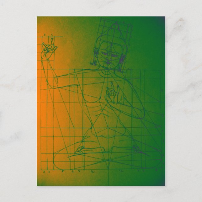Manjushri Sketch Postcard Postkarte (Vorderseite)