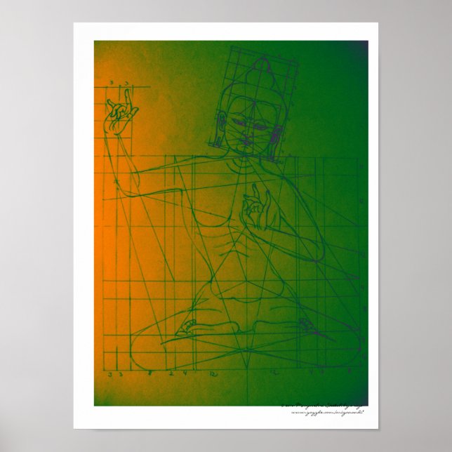 Manjushri Sketch Poster (Vorne)