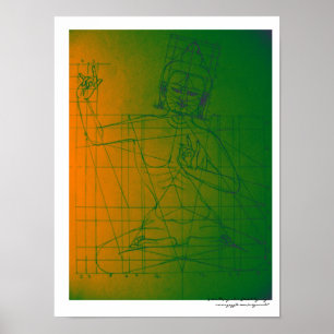 Manjushri-Skizzenposter Poster