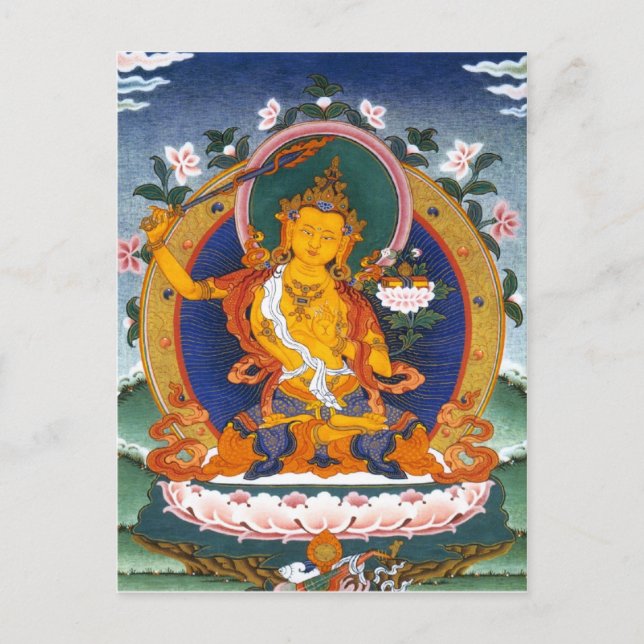 MANJUSHRI TIBET MYTHOLOGIE POSTKARTE (Vorderseite)